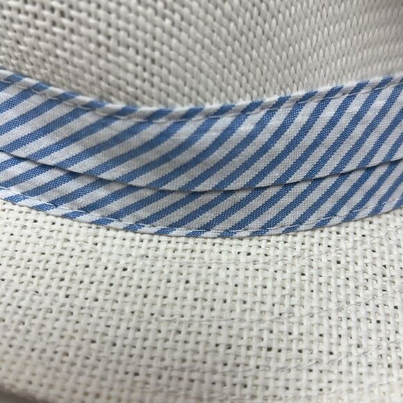 Janie and Jack 100049183 White Straw Fedora Hat NWT size 6-12 months - Picture 3 of 7